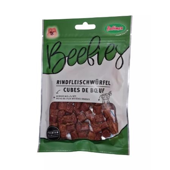 Picture of Bubimex Beefies Beef Cubes 80g: Tasty and Natural Dog Treats